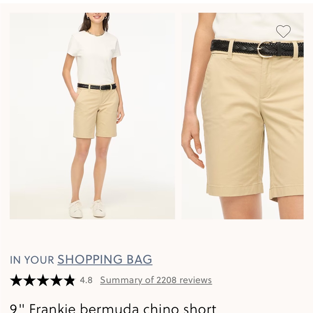 Tan Bermuda Shorts with Tailored Chino Style